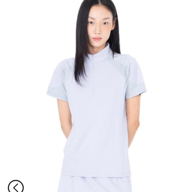 지초이 SS26 TRAINER HALF ZIP T-SHIRT