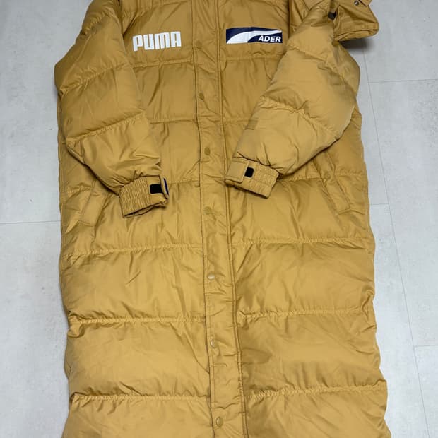 푸마X아더에러 롱패딩 옐로우S