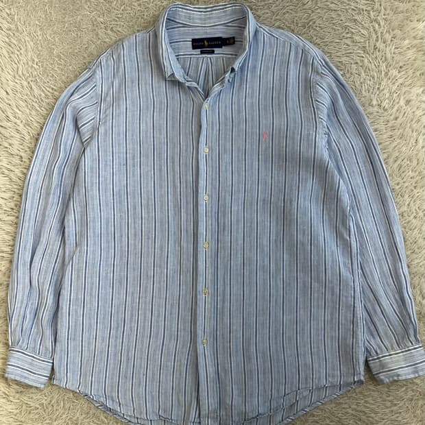 폴로 랄프 로렌 린넨 스트라이프 셔츠/#3197