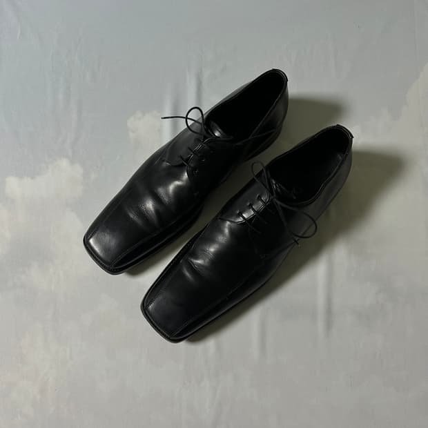 Prada semi square toe derby shoes