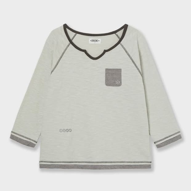 aeae LAYERED SLEEVE TEE [IVORY]