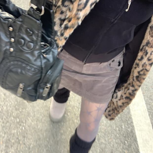 갸루 버버리 블루라벨 코듀로이 로우라이즈 치마