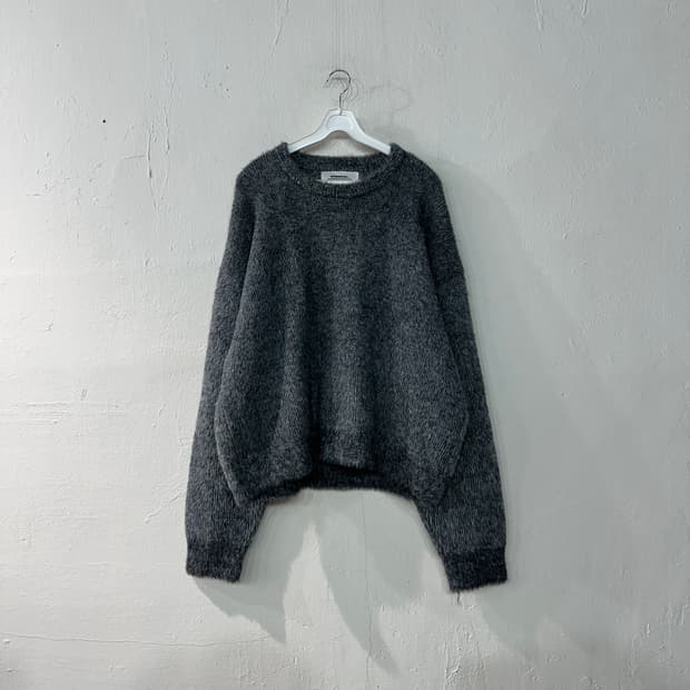 노메뉴얼 크롭 헤어리 니트 L