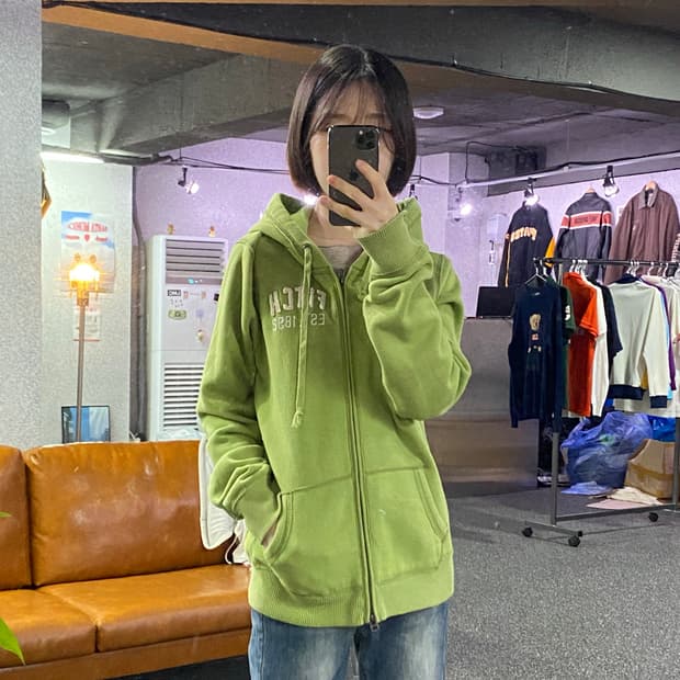 아베크롬비 앤 피치 뉴욕 올리브 후드집업 B5172