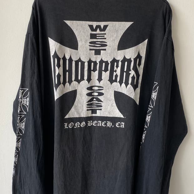 빈티지 90s 웨스트 코스트 차퍼스 롱슬리브 티셔츠 2xl xxl