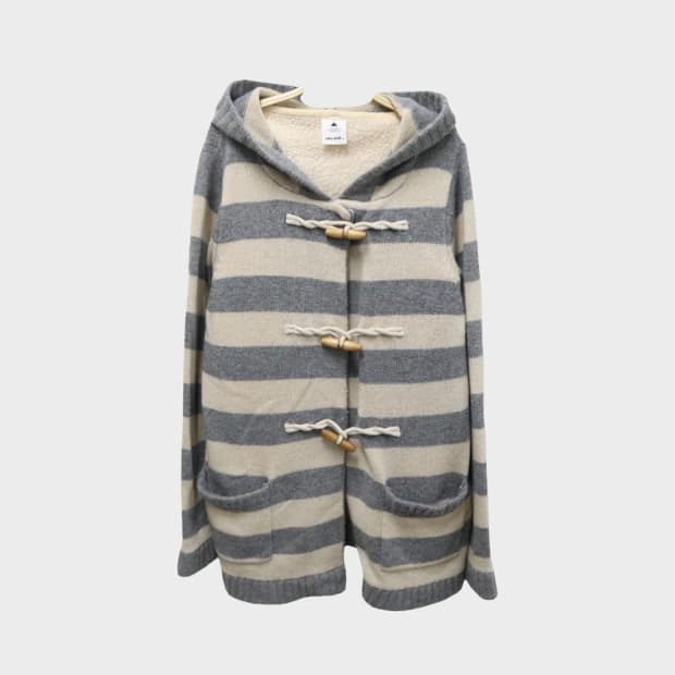 니코앤드 스트라이프 울 혼방 떡볶이 코트 60442