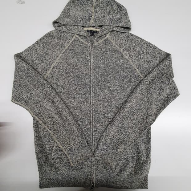 띠어리 니트 후드 집업