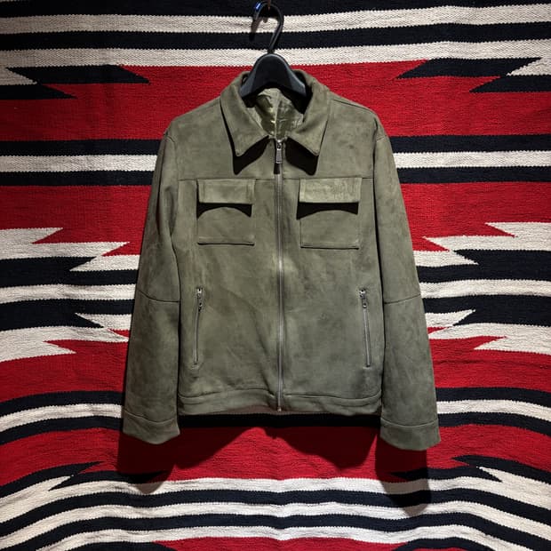 Khaki suade bluson jacket / 카키 스웨이드 블루종