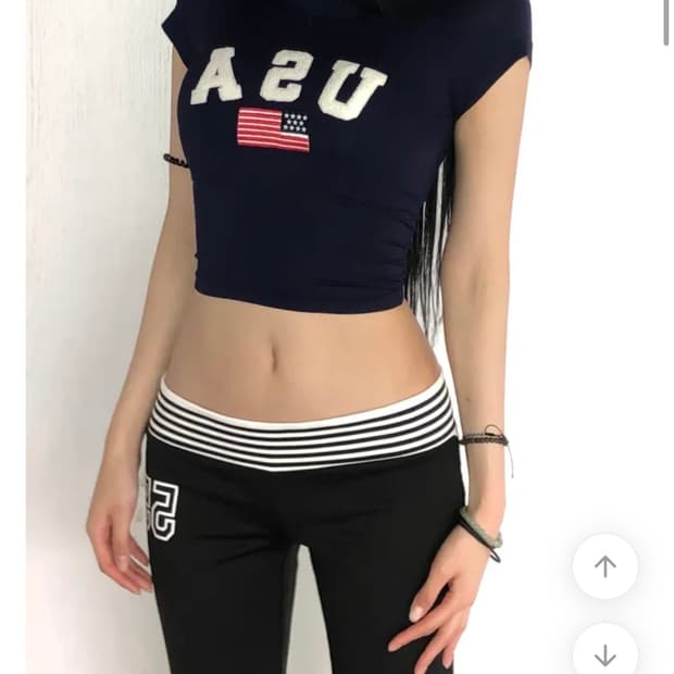 로딩 로우라이즈 넘버 팬츠 새상품 사토미라디오