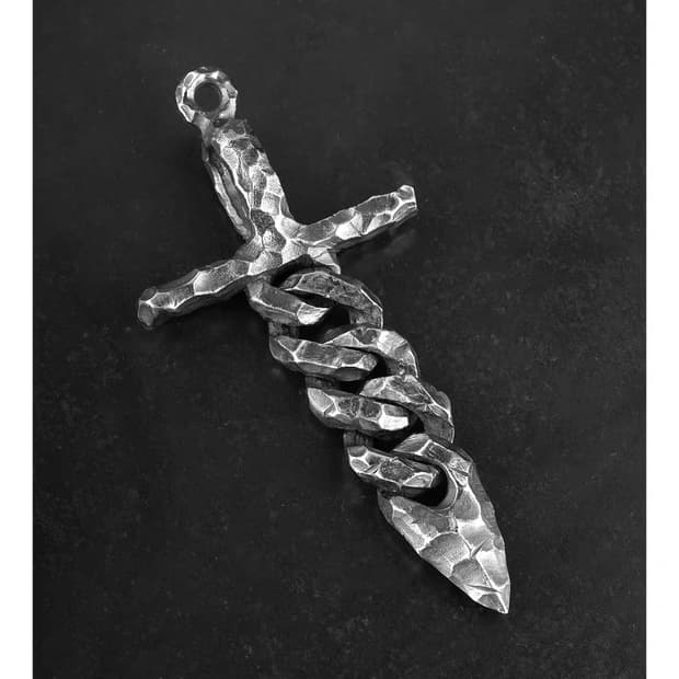 Oceanora S925 수제 홀리 소드 남성 펜던트