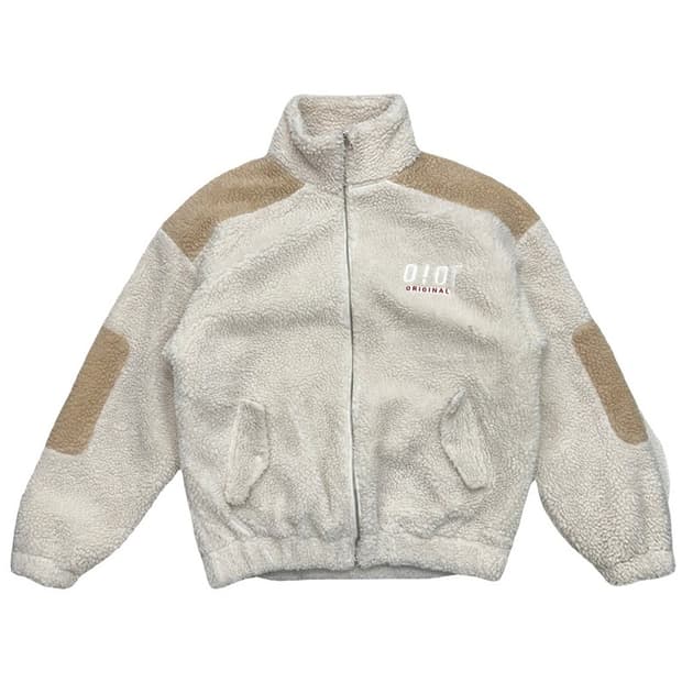 오아이오아이 아이보리 양털 후리스 집업 자켓 M