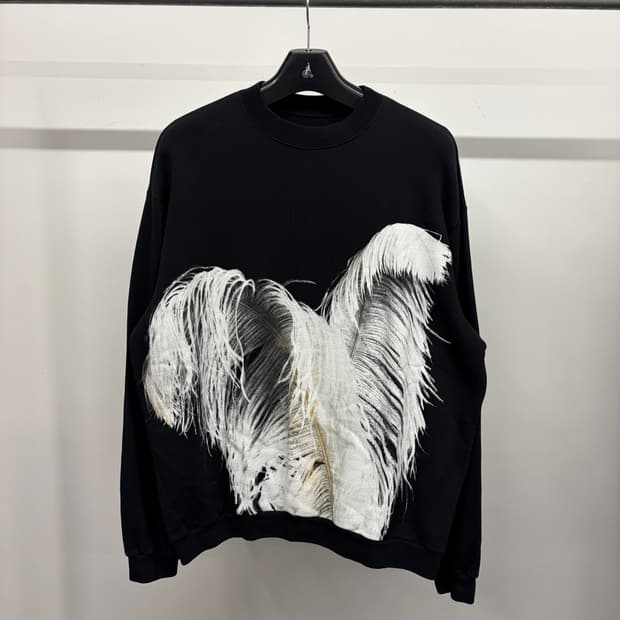 메종마르지엘라 페더 빅 프린팅 맨투맨 스웻셔츠 풀오버 긴팔티