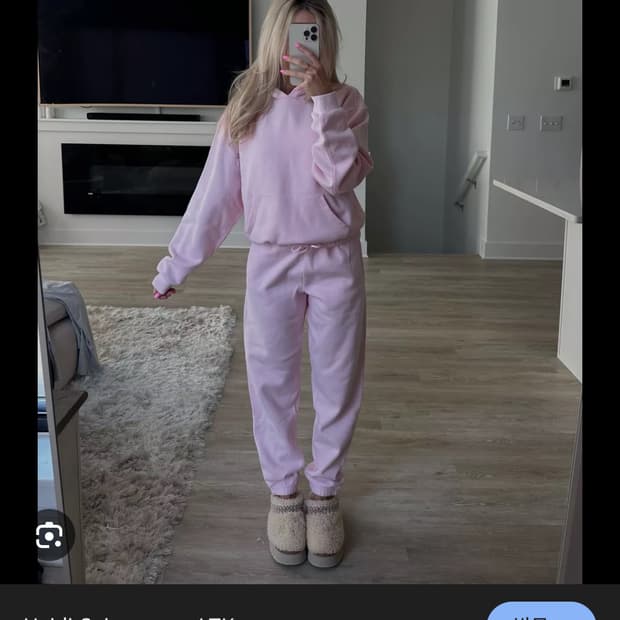 스킴스 체리블라썸 후드집업 조거팬츠 핑크 딸기우유핑크