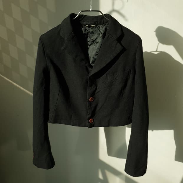 Comme Des Garcons 縮絨 crop blazer