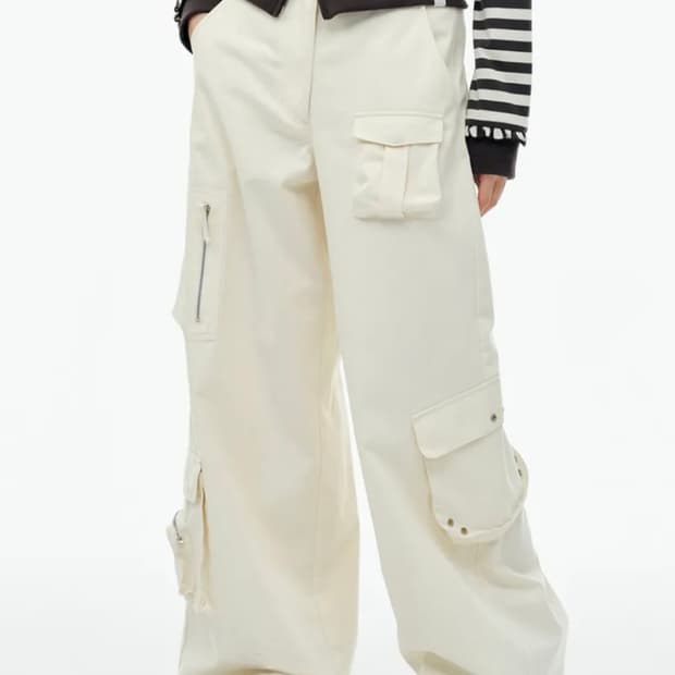 뚜오미오 MULTI POCKET CARGO PANTS [CREAM]