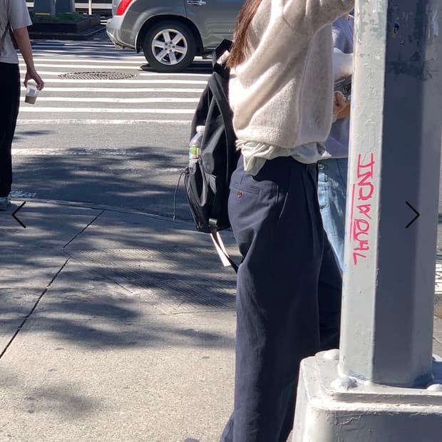 Haag 헤이그 클래식팬츠 네이비 M