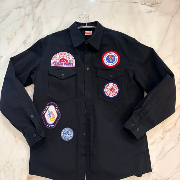 겐조 패치 워크셔츠