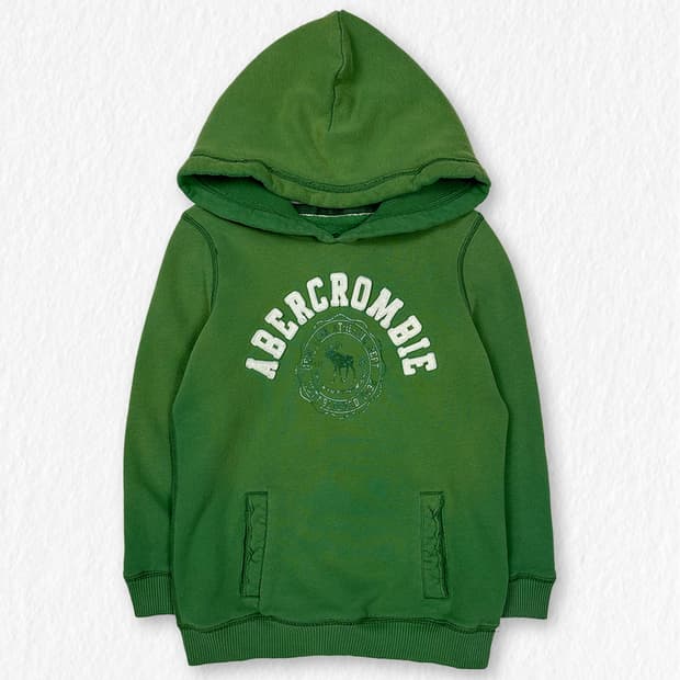 아베크롬비 기모 후드티 연두