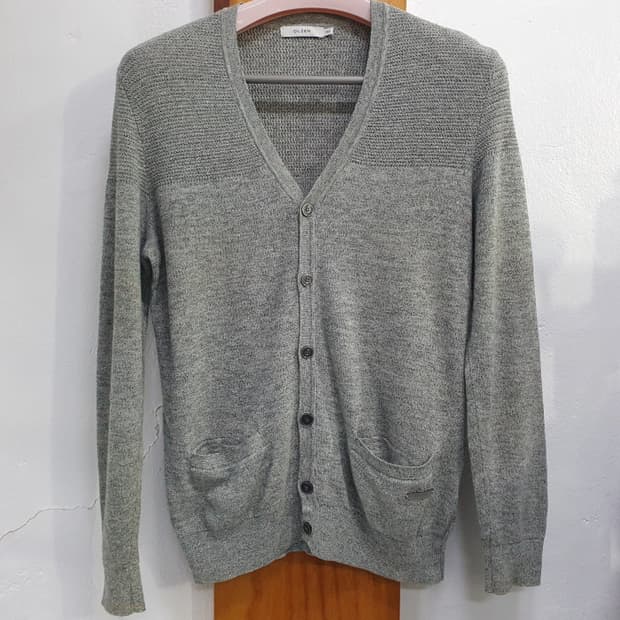 올젠 브이넥 니트카디건(100)