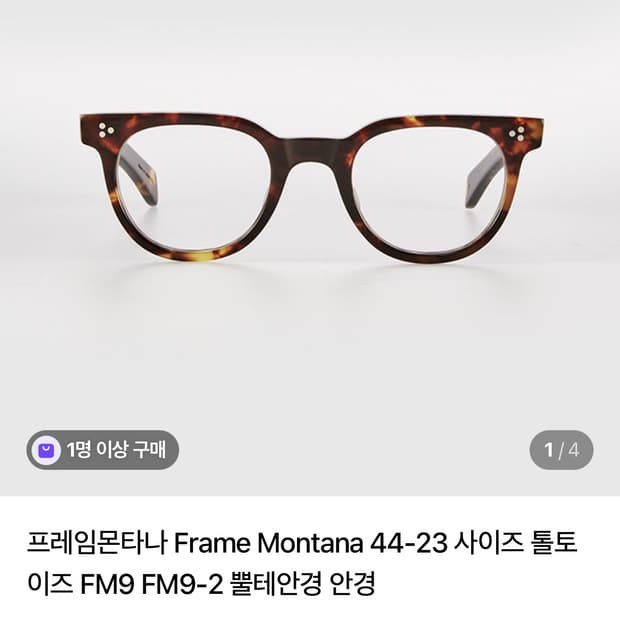 프레임몬타나 FM9 톨토이즈 44 뿔테 안경