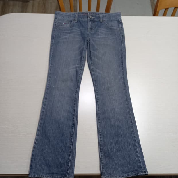 28 HILFIGER 골반 워싱 스판 부츠컷 청회색 28-900