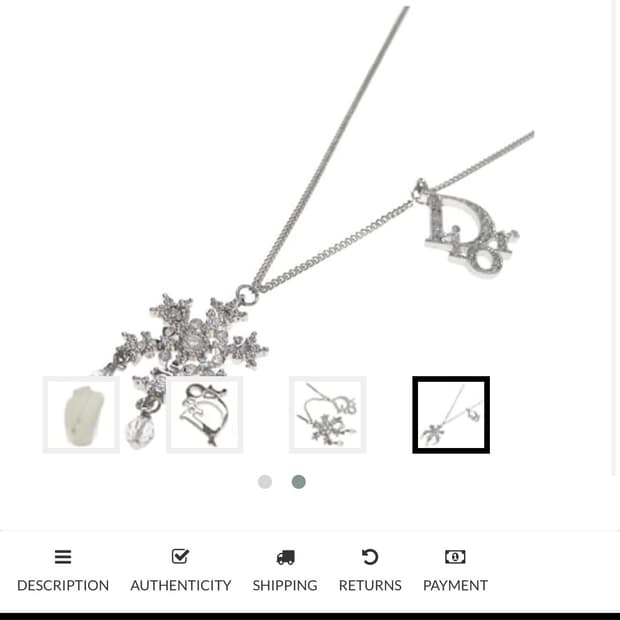 Christian Dior Silver Necklace