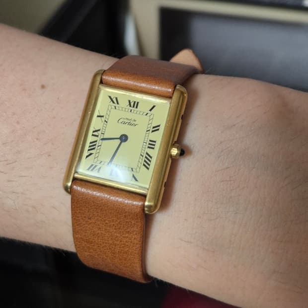 빈티지 까르띠에 탱크 머스트 라지