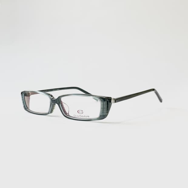 [픽키-668] 클리오 꾸뛰르 사각 아세테이트 안경 그레이 투명 