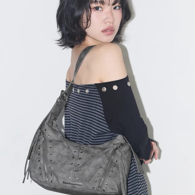 일리고 리프 아일렛 숄더백 그레이
