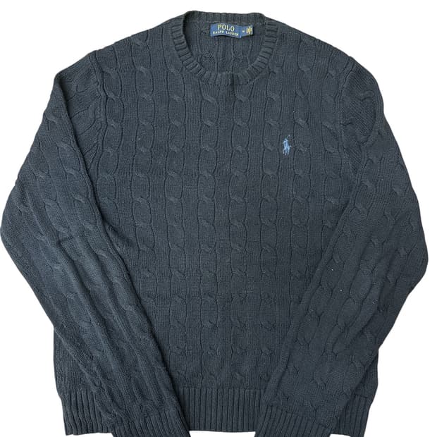 폴로(POLO) 꽈베기 케이블 네이비 니트 M