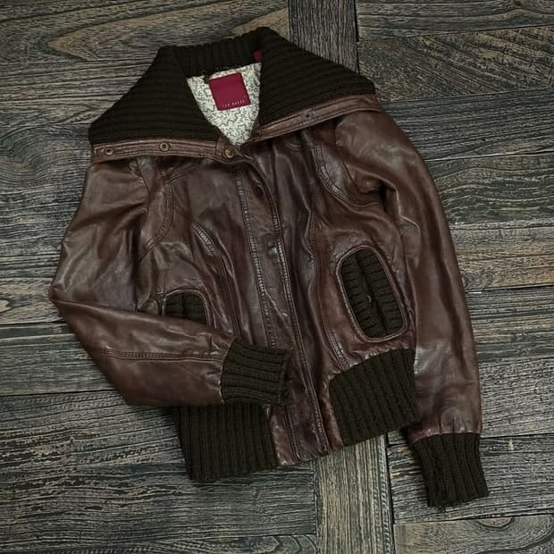 [VTG] 빈티지 리월 쉽스킨 레더 양가죽 레더 자켓 브라운 M16703