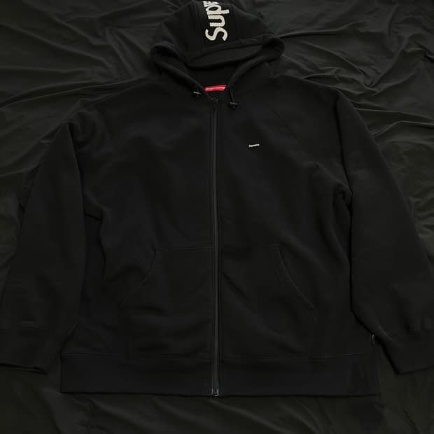 슈프림 브림 집업 후드 스웨트셔츠 블랙 L