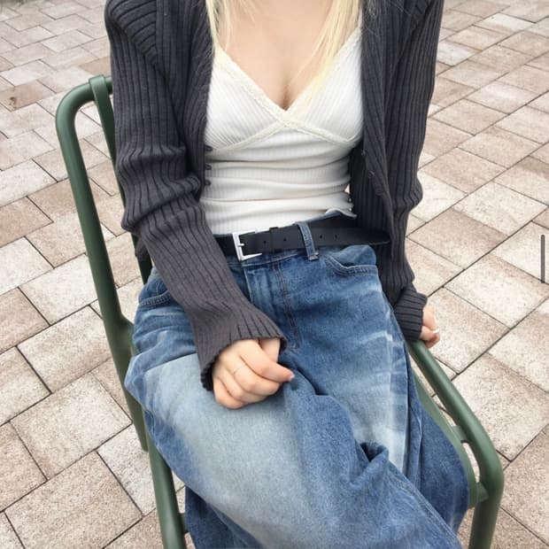아워캐비넷 vert golgi cardigan