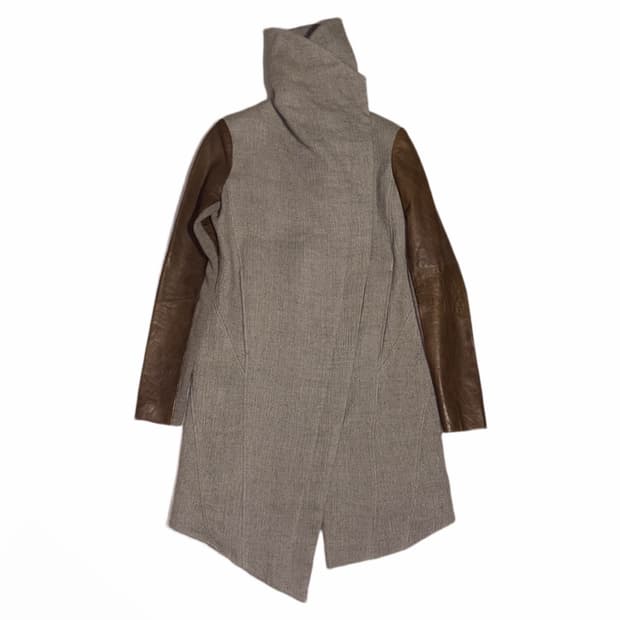 AW12 Helmutlang Willowed Felt Wool Coat