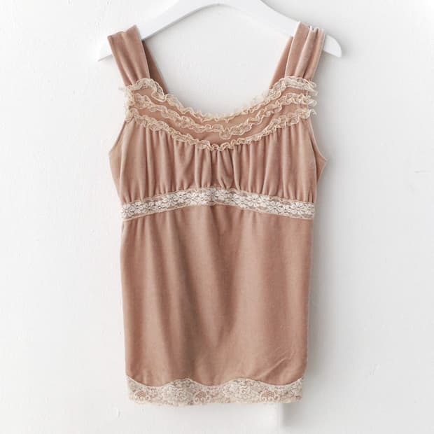 velvet lace sleeveless