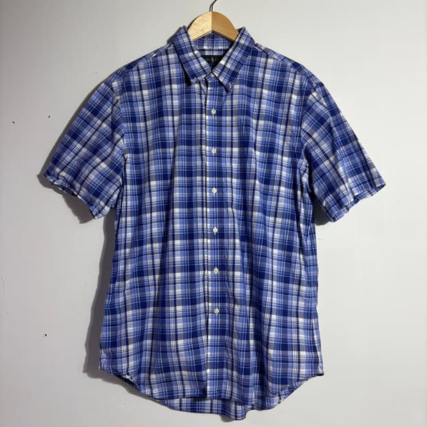폴로 랄프로렌 블루 체크 반팔 셔츠 (무료배송)