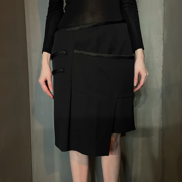 07ss 발렌시아가 비대칭 스커트
