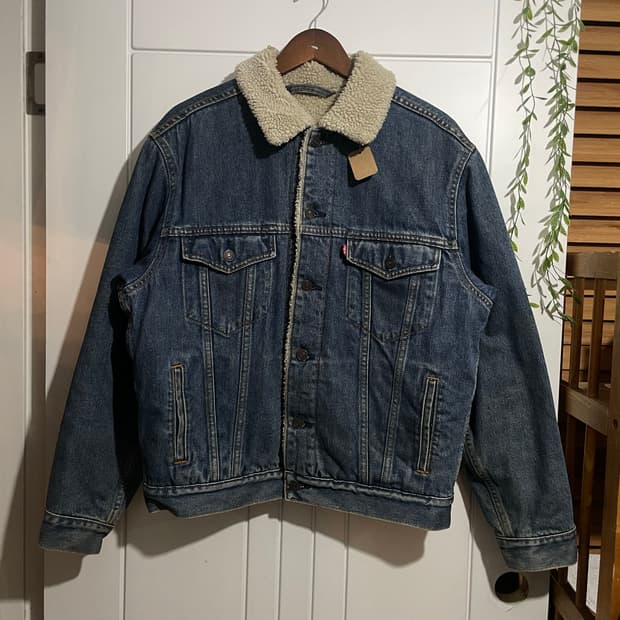 데님 셰르파 자켓