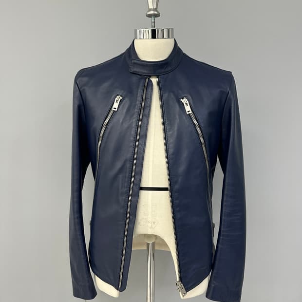 Margiela 5zip leather jacket