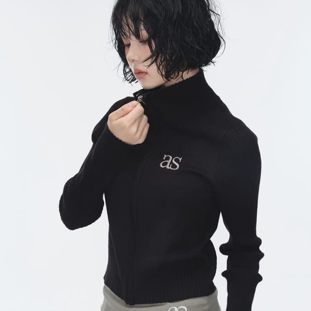 애즈온 마론니트집업