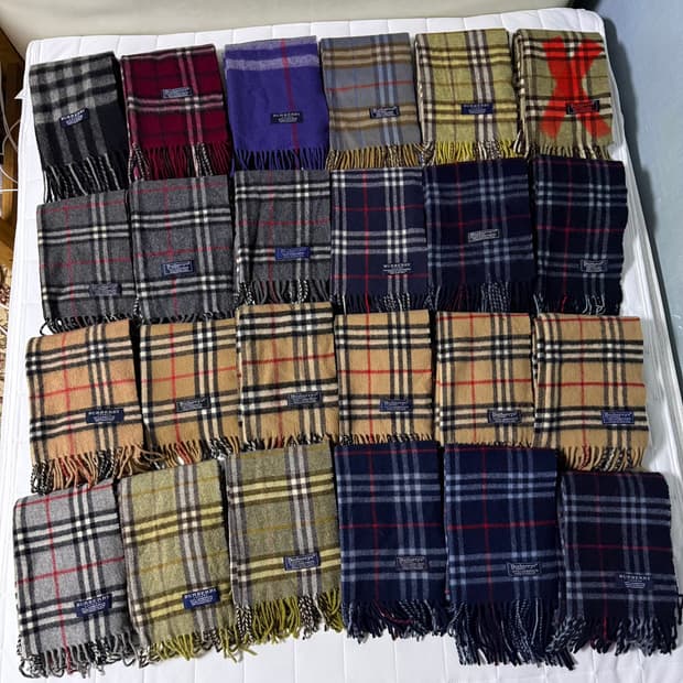 버버리 정품 체크 머플러 목도리 공용