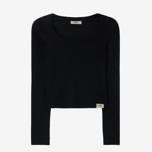 무배 글로니 G CLASSIC RIB SCOOP LONG SLEEVE