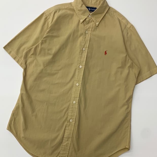 Polo 폴로 랄프로렌 베이지컬러 코튼 반팔 셔츠