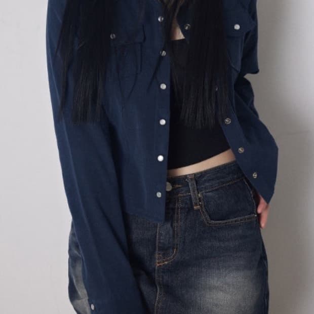 애즈온 제니스 코듀로이 셔츠 블루그린 