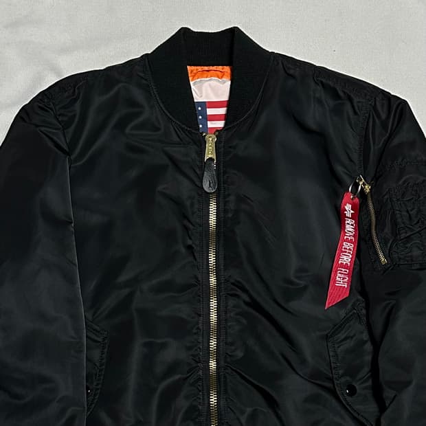 M 알파인더스트리 리버시블 ma-1 항공 자켓