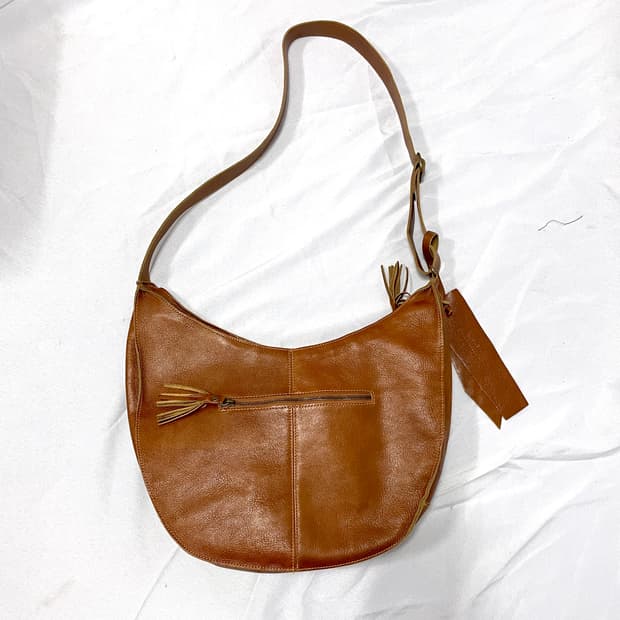 빈티지 리얼레더 호보 크로스백