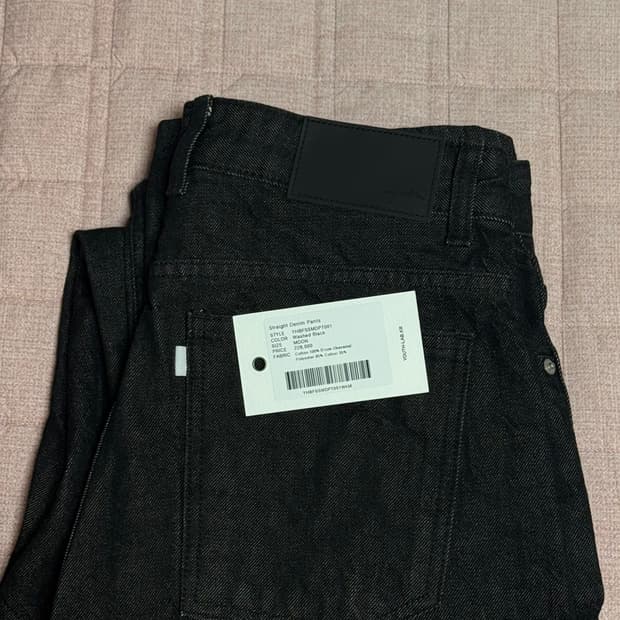 [M] youth straight denim washed black