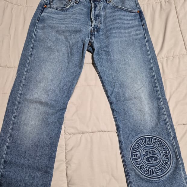 스투시 x 리바이스 501 인디고 워시 판매합니다