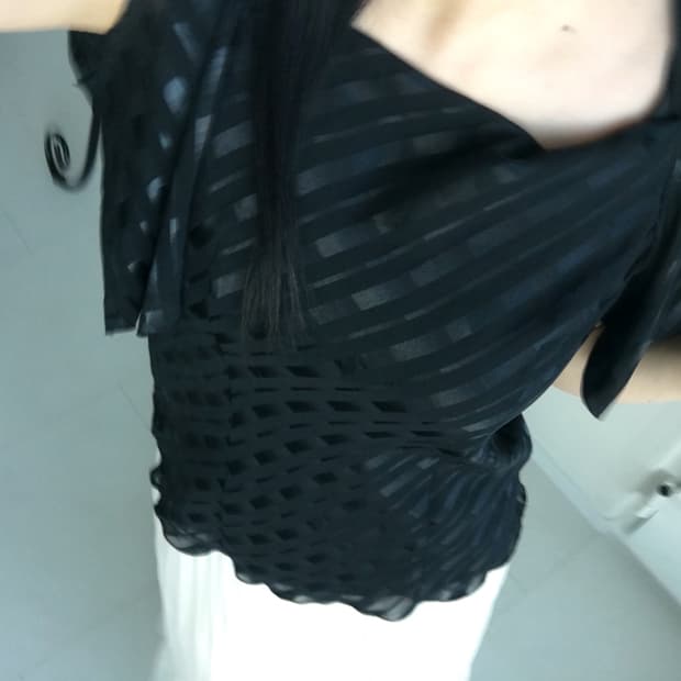 check chiffon blouse