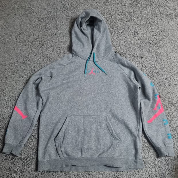 나이키 조던 점프맨 회색 후드 티셔츠 xl 110 빅사이즈 빈티지